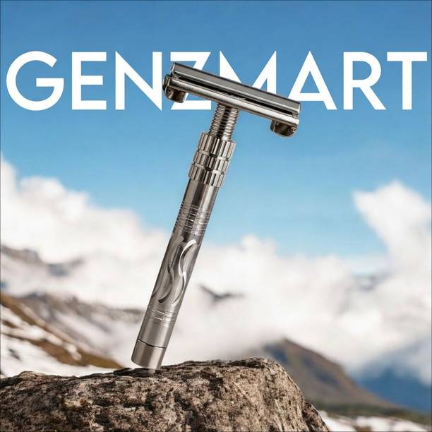 GenZmart Professional Double Edge Shave Razor for Men with Solid Steel Head, Men