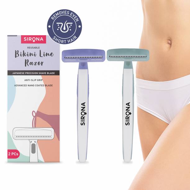 SIRONA Reusable Bikini Line Hair Removal Razor with Nano-Blade Technology, Women