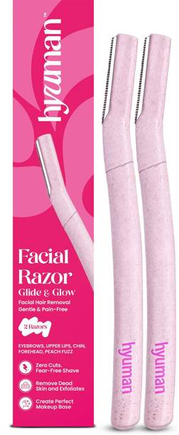 Hyuman Glide & Glow Reusable Face Razor|Eyebrows, Upper Lip, Peach Fuzz, Chin, Women