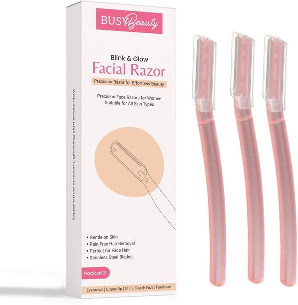 Busy Beauty Everyday Face Razor Painless Hair Remover for Brows, Upper Lips, Chin, Forehead, Women