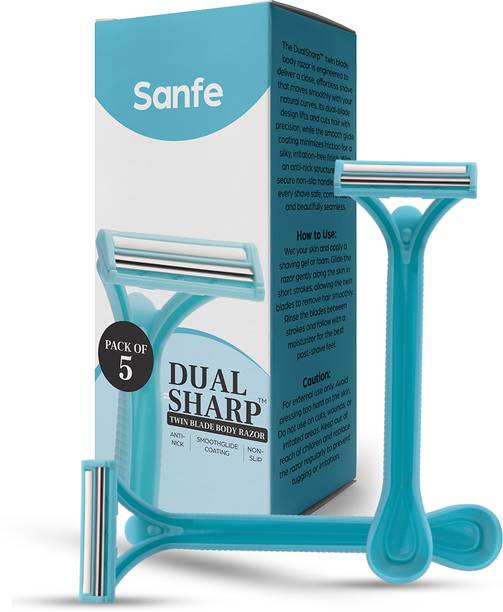 Sanfe Dual Sharp Twin Blade Body Razors, Men & Women
