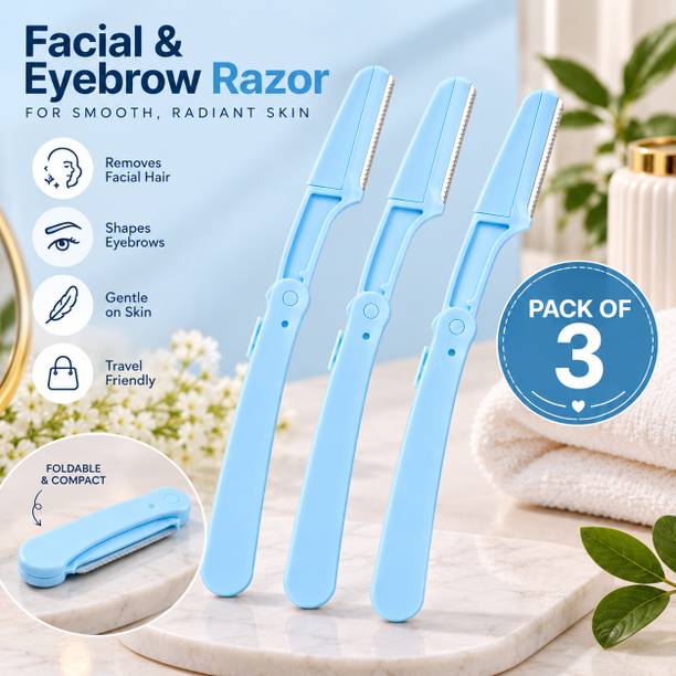 Inneraa Dermaplaning Face Razor for Women, Peach Fuzz & Dead Skin Removal, Pack of 3, Women