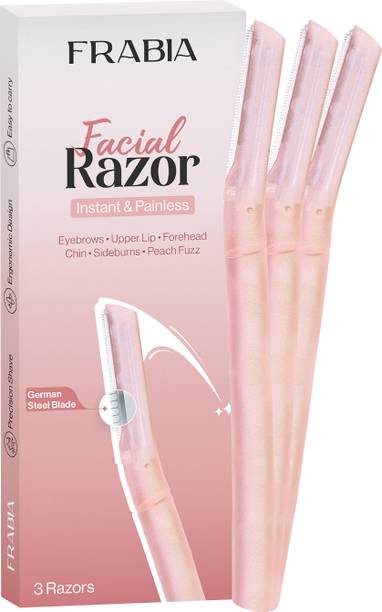 Frabia Eyebrow & Facial Razor for Women|Chin, Upperlip, Sideburns, Forehead|Reusable, Women