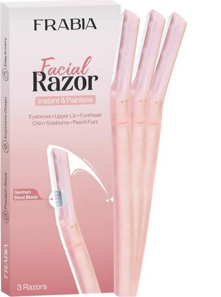 Frabia Eyebrow & Facial Razor for Women|Chin, Upperlip, Sideburns, Forehead|Reusable, Women