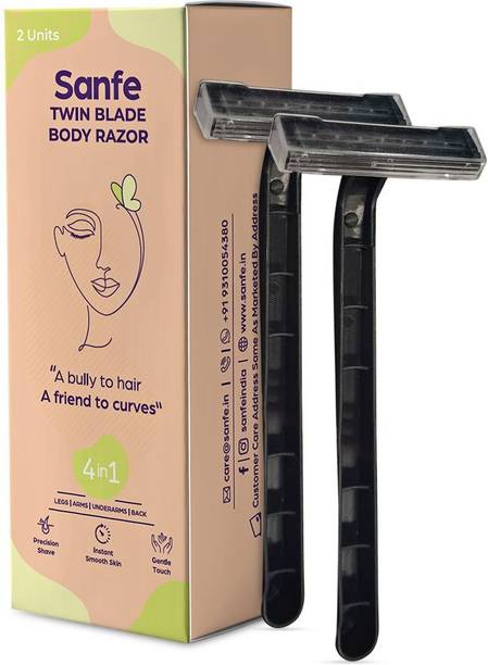Sanfe Disposable Hair Removal Razor | 2-Blade with Aloe Vera for Legs, Arms & Bikini, Women