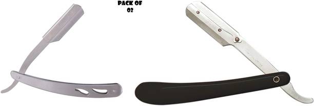 QEQEQ PROFESSIONAL STAINLESS STEEL 2 TYPES OF RAZOR PACK OF 2, Men