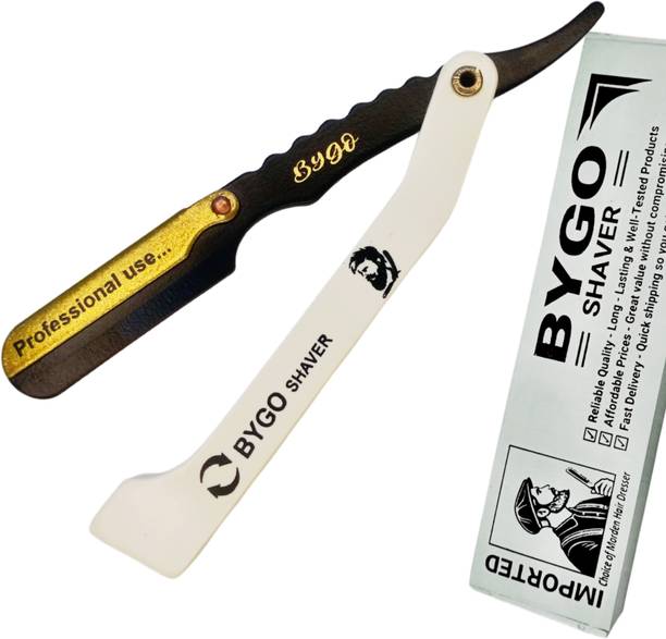 BYGO Professional Barber's Design Plastic Handle Razor Stainless Steel, Men & Women, Men & Women