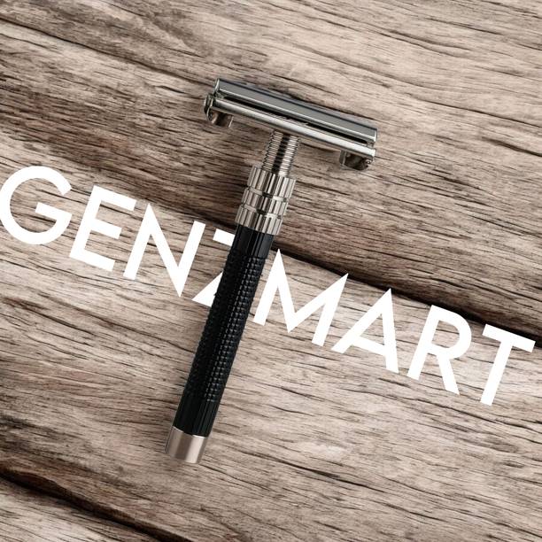 GenZmart Heavy Metal Double Edge Shaving Razor for Men with Open Blade System, Men