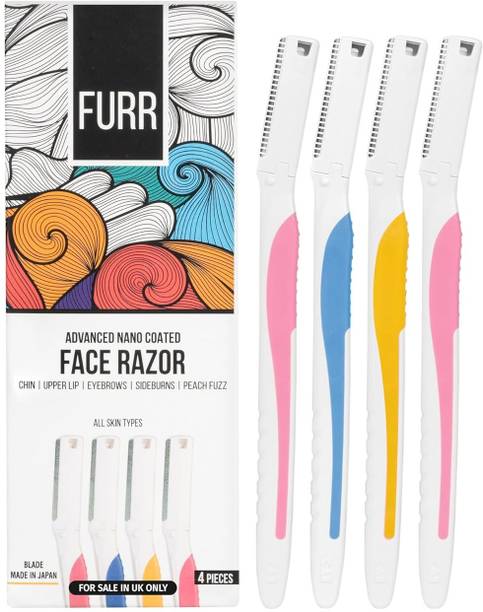 FURR By Pee Safe Facial Razor For Women | For An Effortless & Safe Shave Experience | Each Can Be Used Up to 5 Times, Women