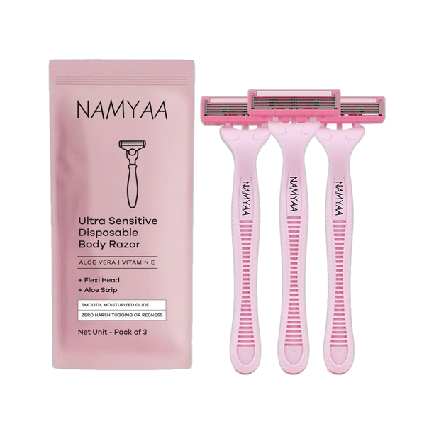 Namyaa Disposable Body Razor for Smooth Skin & Gentle Hair Removal | Flexi Head, Men & Women
