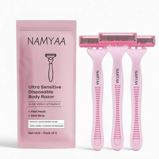 Namyaa Disposable Body Razor for Smooth Skin & Gentle Hair Removal | Flexi Head, Men & Women