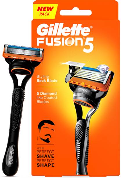 Gillette Fusion Razor for men with back blade beard shaper | Razor + Stand, Men