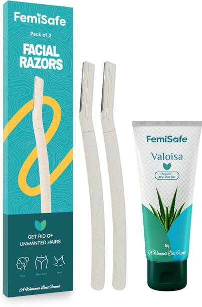Femisafe FACE RAZORS (ECO-FRIENDLY)&ALOE GEL, Women