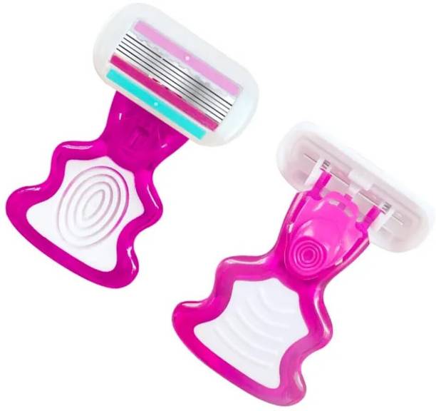 Zuigo Womens 5-Blade Razor with Pivoting Head, Compact Handle, 3 Cartridges FOR, Women