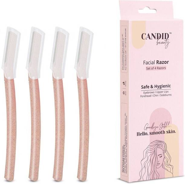 Candid Beauty Eyebrow & Facial Razor for Women|Reusable|Chin, Upperlip, Sideburns, Forehead, Women