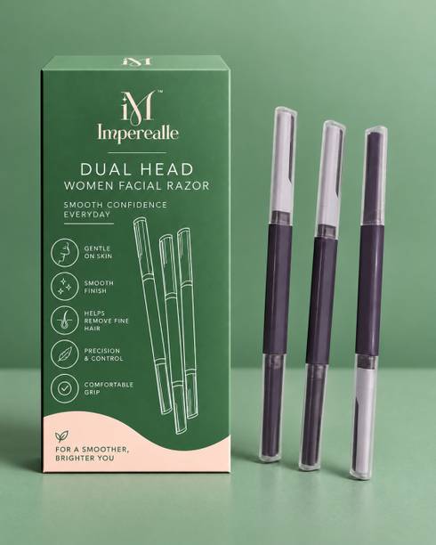 Imperealle Dual Head Women Facial Razor – Smooth Finish & Precision Facial Hair Removal, Men & Women