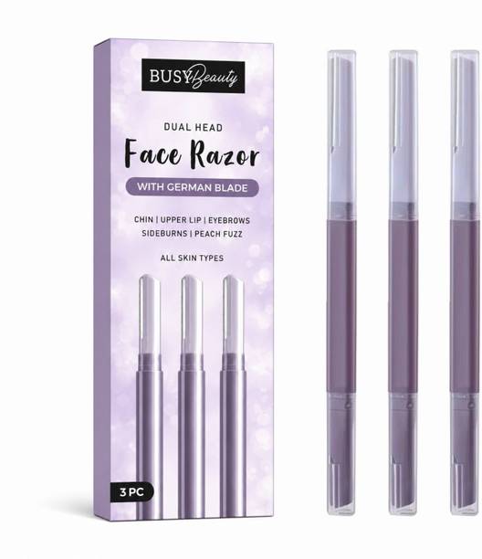 Busy Beauty Face & Eyebrow Razor for Women Facial Hair with Dual Blade Head, Men & Women