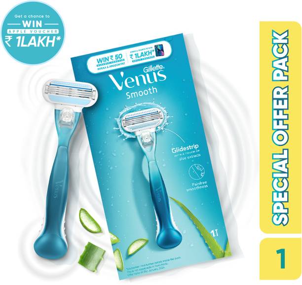 Gillette Venus Smooth Hair Removal Razor for Women with Aloe Vera