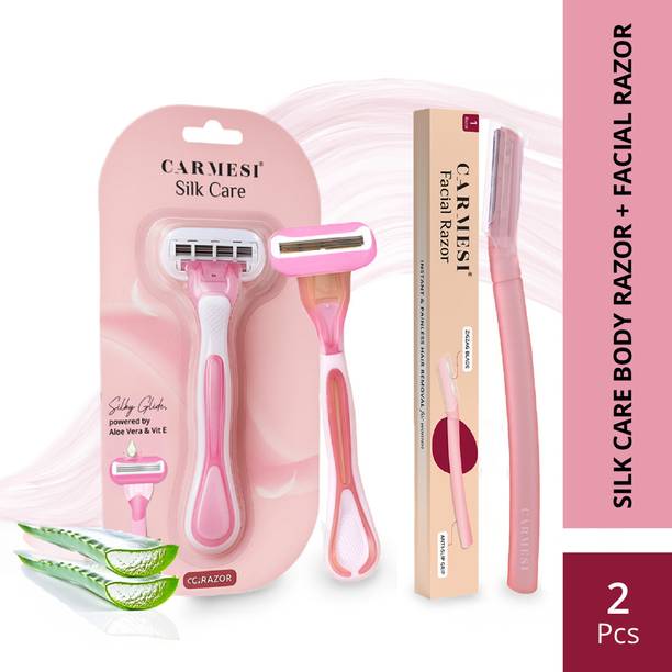 Carmesi Facial Razor & Silk Care Body Razor, Women