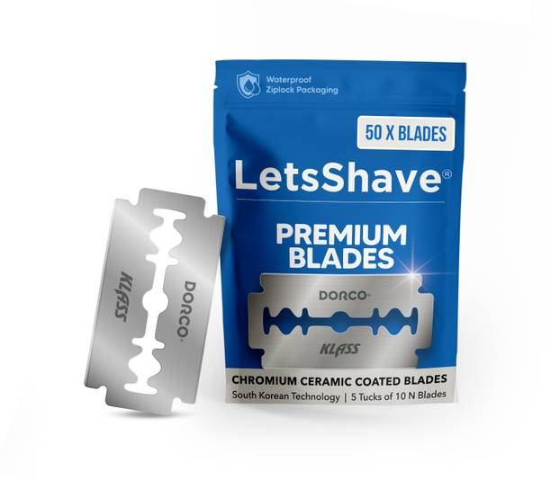 LetsShave Advanced Double Edge Razor Blades | Stainless Steel blades for Signature Razors, Men
