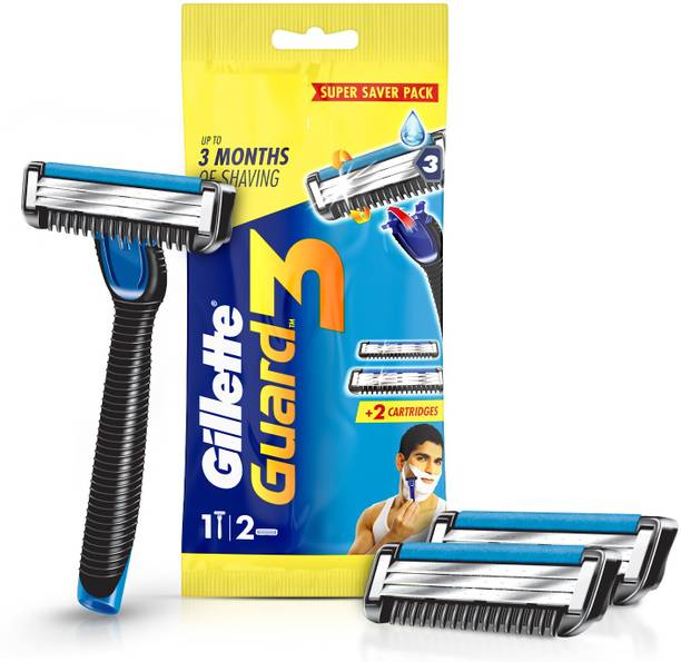 Gillette Guard 3 Single Razor for men with 2 Blades, Men