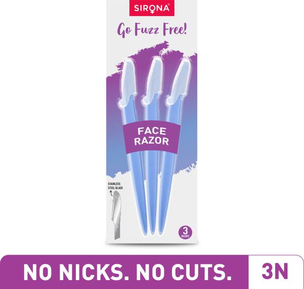 SIRONA Reusable Face Razors for Women for Facial Hair | Stainless Steel Blade, Women
