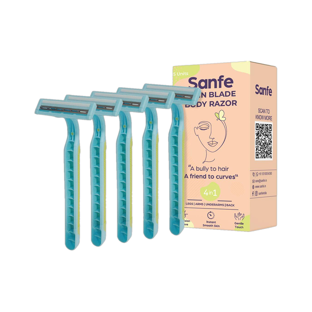 Sanfe Women's Disposable 2-Blade Razor - Smooth Shave for Legs, Arms & Bikini Line, Women