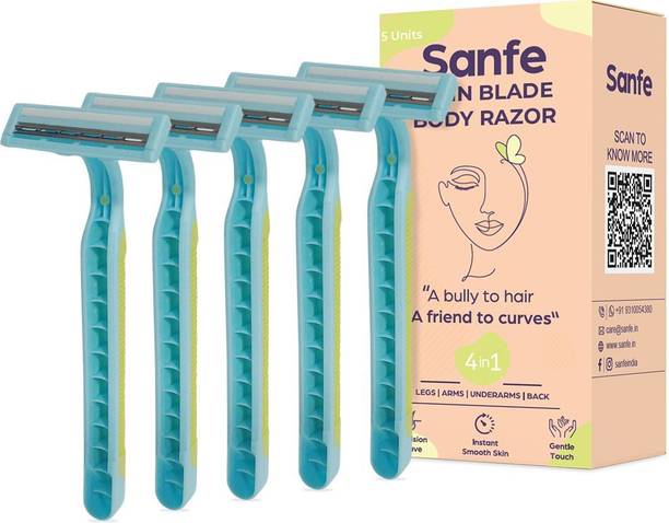 Sanfe Women's Disposable 2-Blade Razor - Smooth Shave for Legs, Arms & Bikini Line, Women