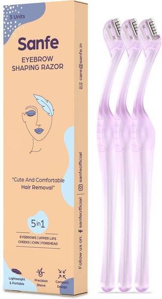 Sanfe Eyebrow Shaping Razor - Pack of 3 | Smooth & Painless Women's Shaving Razor, Women