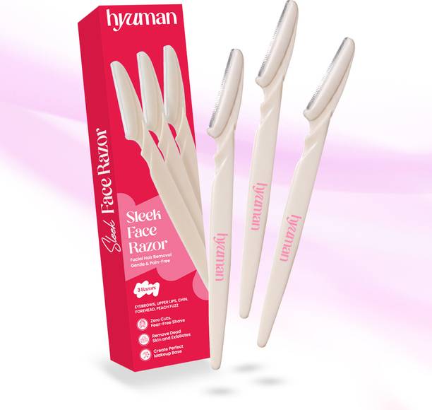 Hyuman Sleek Face Razor for Facial Hair, Reusable, Eyebrows, Upper Lip, Chin, Women