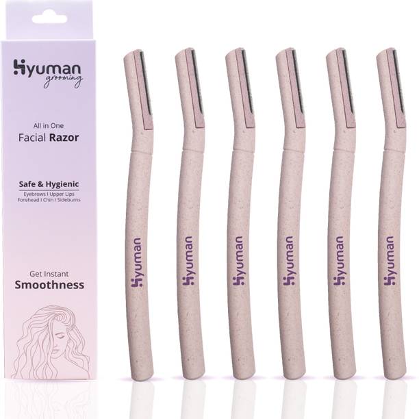Hyuman Eyebrow & Facial Razor for Women| Reusable |Chin, Upperlip, Sideburns, Forehead, Women