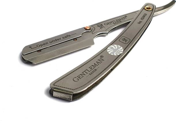 Gentleman Heavy Duty Professional 100% Stainless Steel Straight Edge Barber Razor, Men & Women