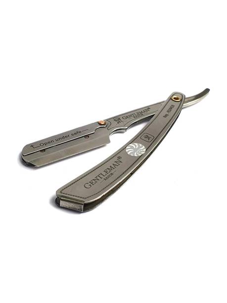 Gentleman Heavy Duty Professional 100% Stainless Steel Straight Edge Barber Razor, Men & Women