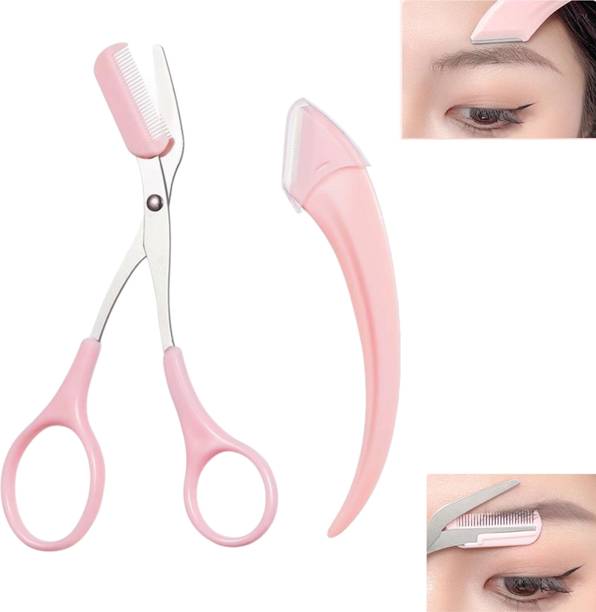 Temperia 2-in-1 Professional Eyebrow Grooming Kit for Women (1 Razor & 1 Scissor Comb), Men & Women