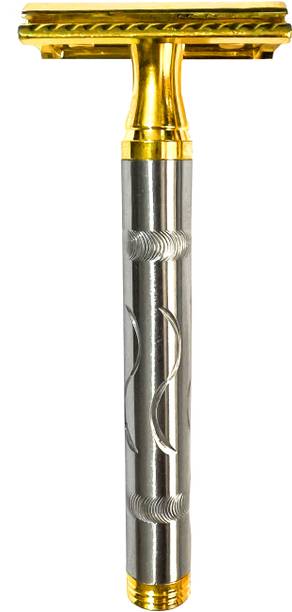 AuraSkin New Double Edge Chrome Safety Men Razor Hair Remover Closed Comb Smooth Shave