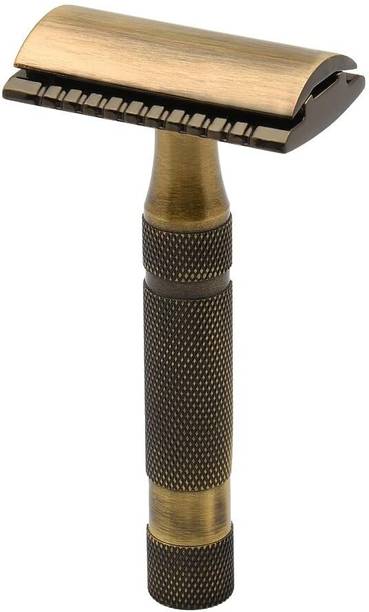 Pearl Shaving Double Edge Safety Razor Antique Brass Finish,, Men