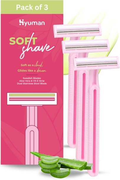 Hyuman Body Shaving , Hair Removal , Aloe Vera & Vit E Strip, Women