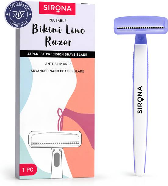 SIRONA Reusable Bikini Line Razor with Advanced Nano Coated Blade, Women