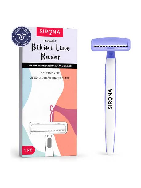 SIRONA Reusable Bikini Line Razor | Japanese Precision Blade & Smooth, Pain-Free Shave, Women