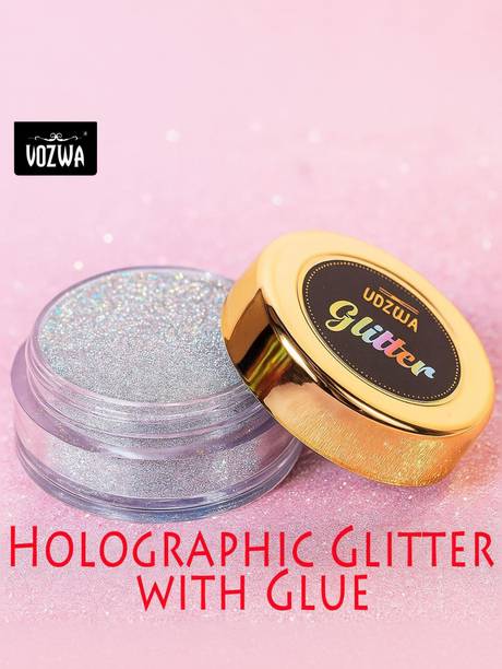 VOZWA Holographic Eyeshadow Silver Glitter