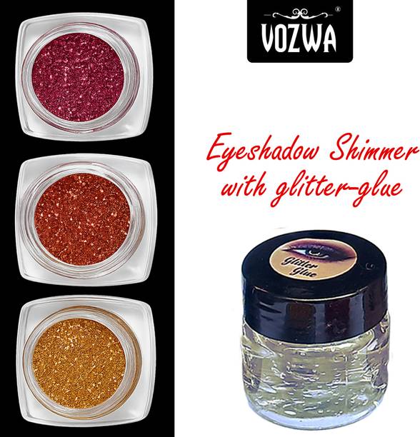 VOZWA Glitter (Red Golden) Eye Shadow Cosmetics Makeup