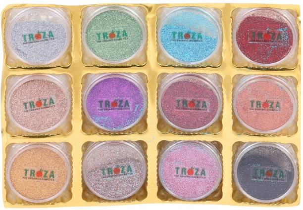 TROZA Glitter eyeshadow powder (Shimmer Pack of 12