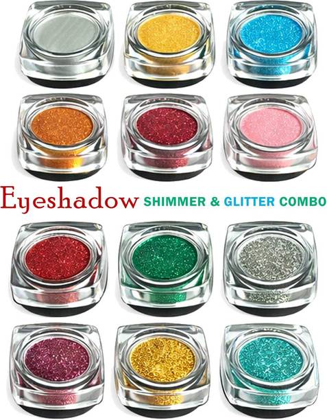 VOZWA 6 Color Glitter | 6 Color Shimmer Eyeshadow Set | for Eye, Body, Face, and Nails
