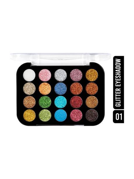 Shryoan 20 Glitter Shades Eyeshadow Palette | Highly Pigmented, Shimmery & Creative Look