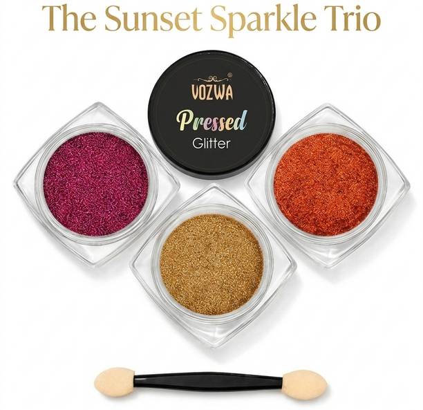 VOZWA Eyeshadow Pressed Glitter | Long Lasting & Highly Pigmented Eye Makeup