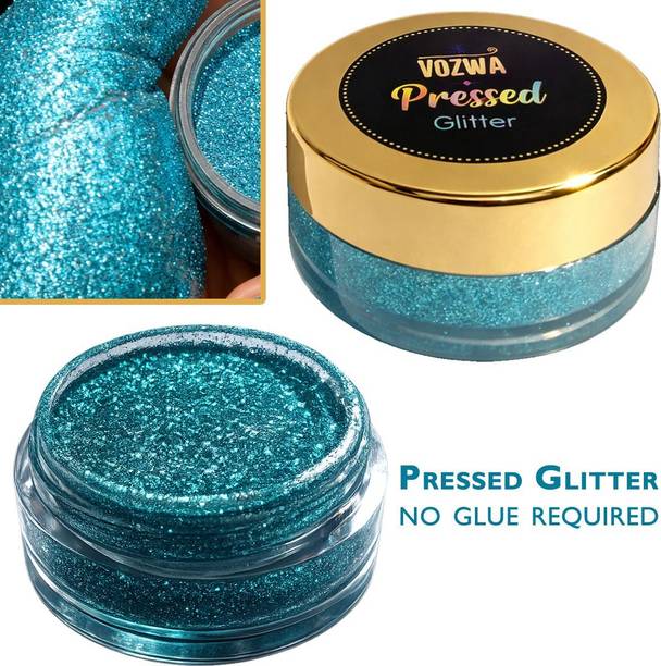 VOZWA Fine Pressed Glitter Eyeshadow Powder Skyblue for Every Occasion