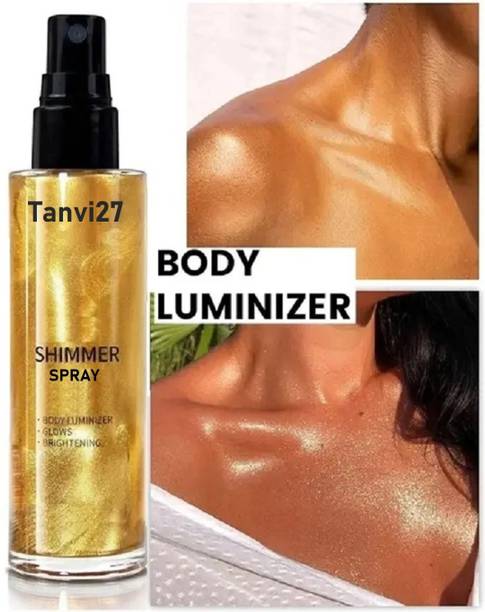 tanvi27 Sparkle Gold Shimmer Body Mist Spray for Women
