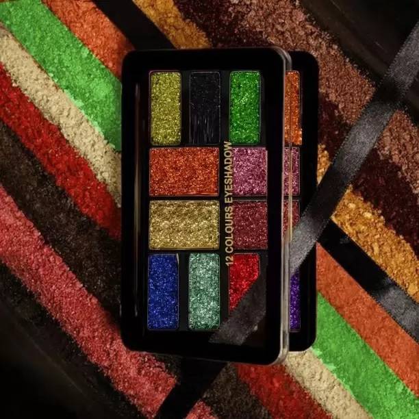 THTC Glitter Eyeshadow 18 Color |Highly Pigmented Makeup Eyeshadow