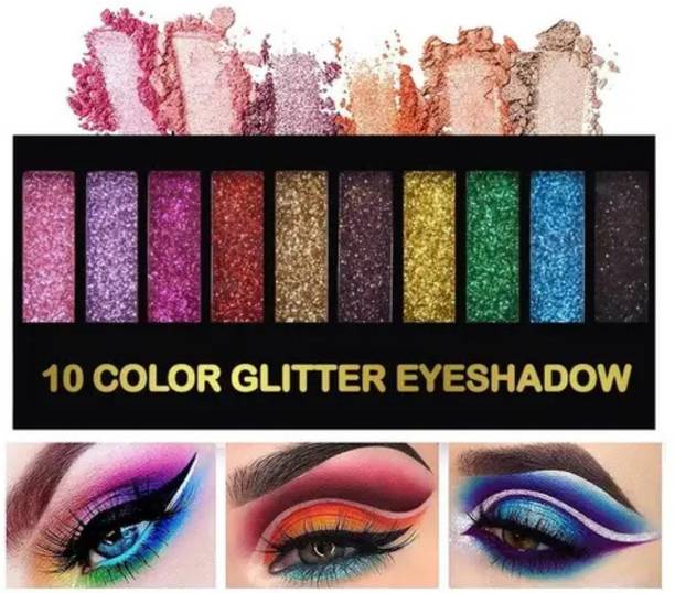 BLUST&FAMME 10 color glitter eyeshadow highly pigmented long wear eyeshadow