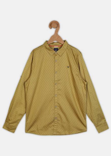 Boys Regular Fit Printed Casual Shirt